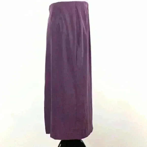 Long purple womens skirt size PL stretch career